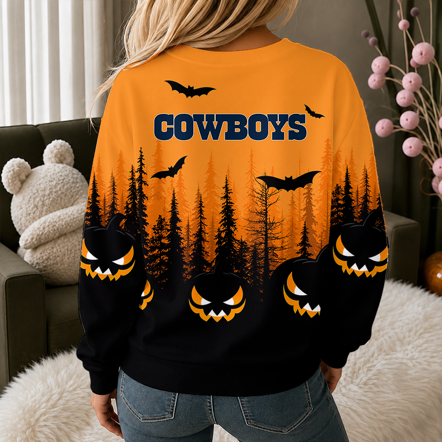 [SPECIAL OFFER] NEW CUSTOMIZED NFL21 DCB DALLAS COWBOYS UNISEX HALLOWEEN SWEATSHIRT