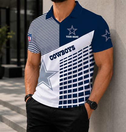 LIMITED EDITION - NEW CUSTOMIZED NFL21 DCB DALLAS COWBOYS POLO SHIRT