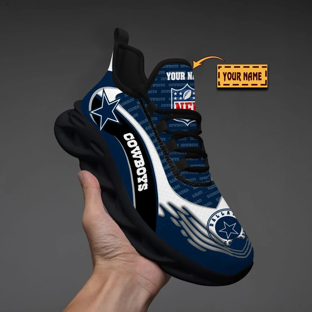LIMITED EDITION - NEW CUSTOMIZED NFL21 DCB DALLAS COWBOYS UNISEX MAX SOUL SHOES