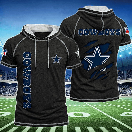 [SPECIAL OFFER] NEW CUSTOMIZED NFL21 DCB DALLAS COWBOYS SHORT SLEEVE HOODIE