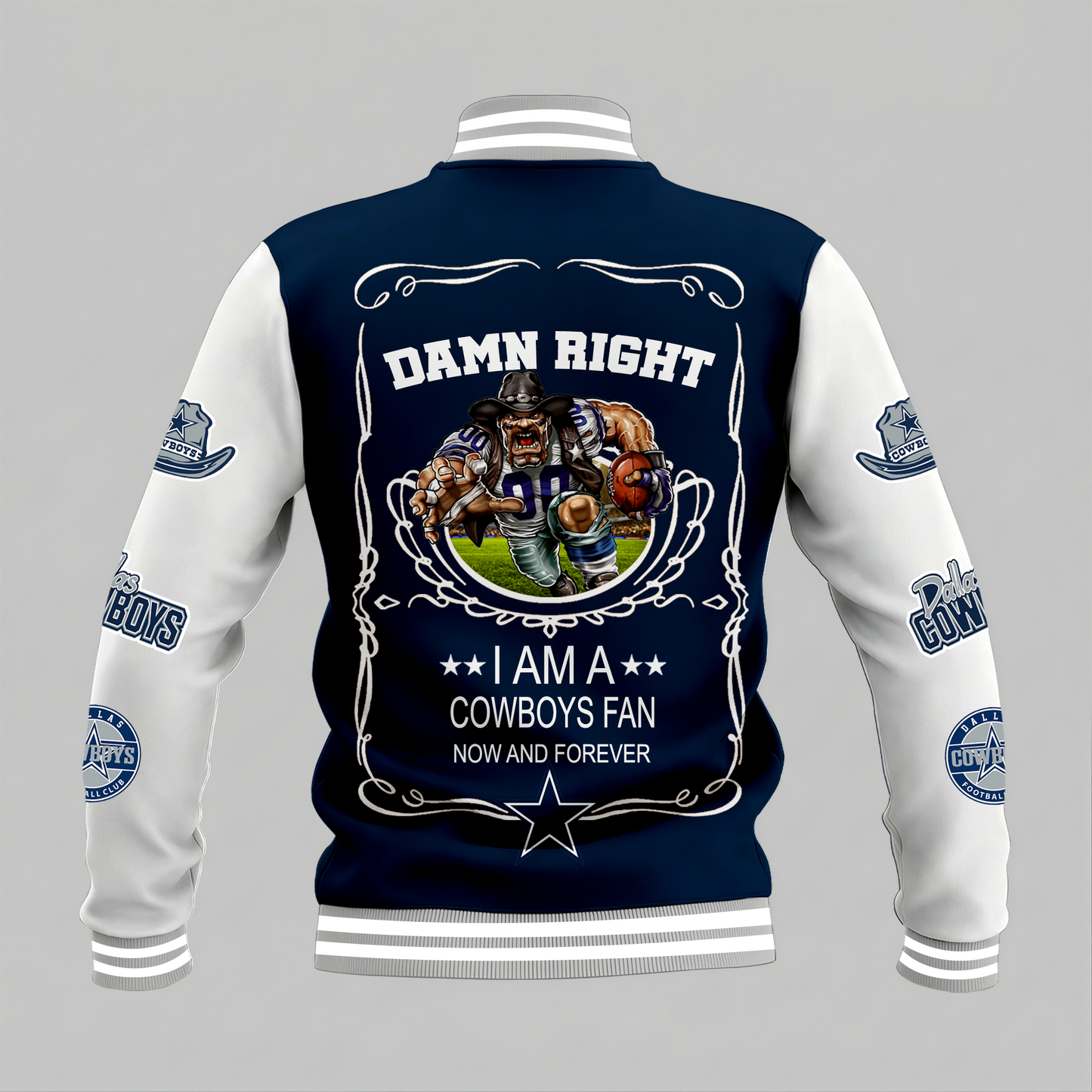 LIMITED EDITION - NEW CUSTOMIZED NFL21 DCB DALLAS COWBOYS BASEBALL JACKET