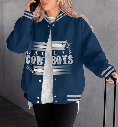 LIMITED EDITION - NEW CUSTOMIZED NFL21 DCB DALLAS COWBOYS SATIN VARSITY & BASEBALL JACKET