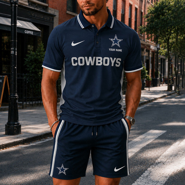 [SPECIAL OFFER] NEW CUSTOMIZED NFL21 DCB DALLAS COWBOYS POLO SHIRT & SHORT PANTS