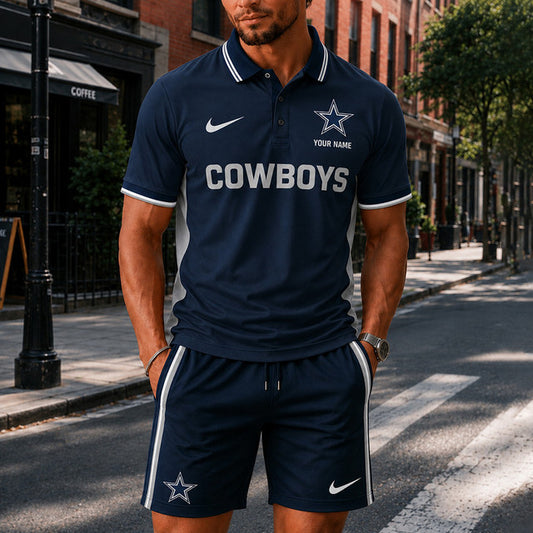 [SPECIAL OFFER] NEW CUSTOMIZED NFL21 DCB DALLAS COWBOYS POLO SHIRT & SHORT PANTS