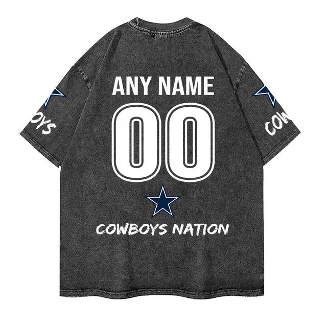 [SPECIAL OFFER] NEW CUSTOMIZED NFL21 DCB DALLAS COWBOYS MULTICOLOR WASHED TEE