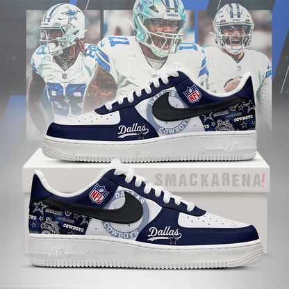 LIMITED EDITION - NEW CUSTOMIZED NFL21 DCB DL COWBOYS AF1 SNEAKERS