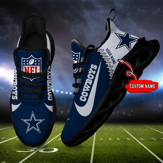 LIMITED EDITION - NEW CUSTOMIZED NFL21 DCB DALLAS COWBOYS UNISEX MAX SOUL SHOES