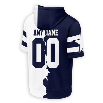 LIMITED EDITION - NEW CUSTOMIZED NFL21 DCB DALLAS COWBOYS SHORT SLEEVE HOODIE T-SHIRT