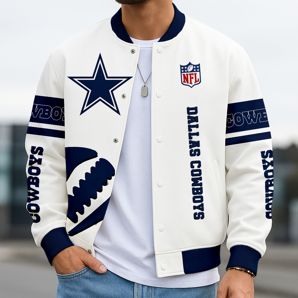 LIMITED EDITION - NEW CUSTOMIZED NFL21 DCB DALLAS COWBOYS BASEBALL JACKET