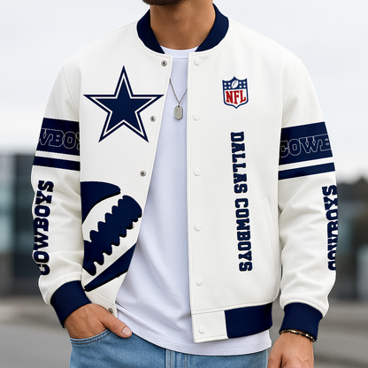 LIMITED EDITION - NEW CUSTOMIZED NFL21 DCB DALLAS COWBOYS BASEBALL JACKET