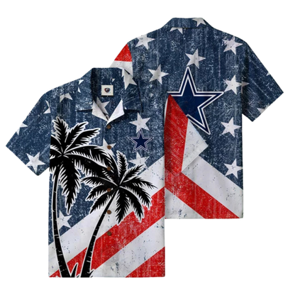 LIMITED EDITION - NEW CUSTOMIZED NFL21 DCB DALLAS COWBOYS PATRIOTIC 250 USA HAWAIIAN SHIRT