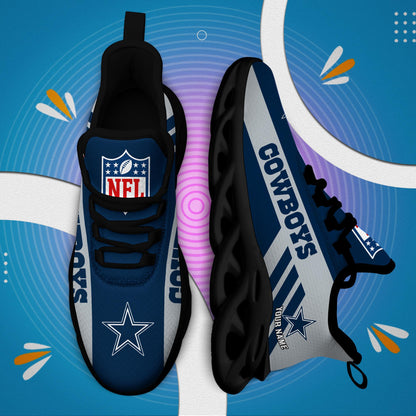 LIMITED EDITION - NEW CUSTOMIZED NFL21 DCB DALLAS COWBOYS UNISEX MAX SOUL SHOES