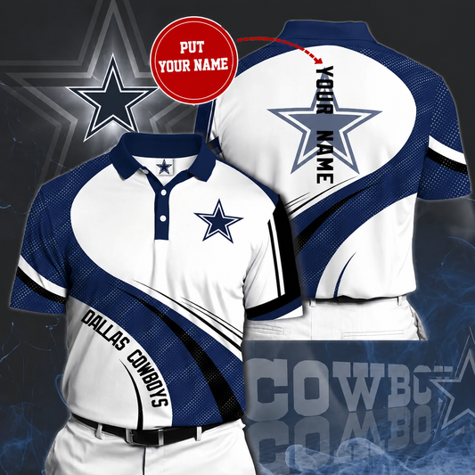 LIMITED EDITION - NEW CUSTOMIZED NFL21 DCB DALLAS COWBOYS POLO SHIRT