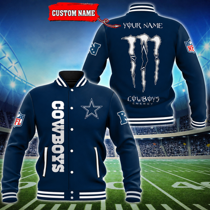 LIMITED EDITION - NEW CUSTOMIZED NFL21 DCB DALLAS COWBOYS SATIN VARSITY & BASEBALL JACKET