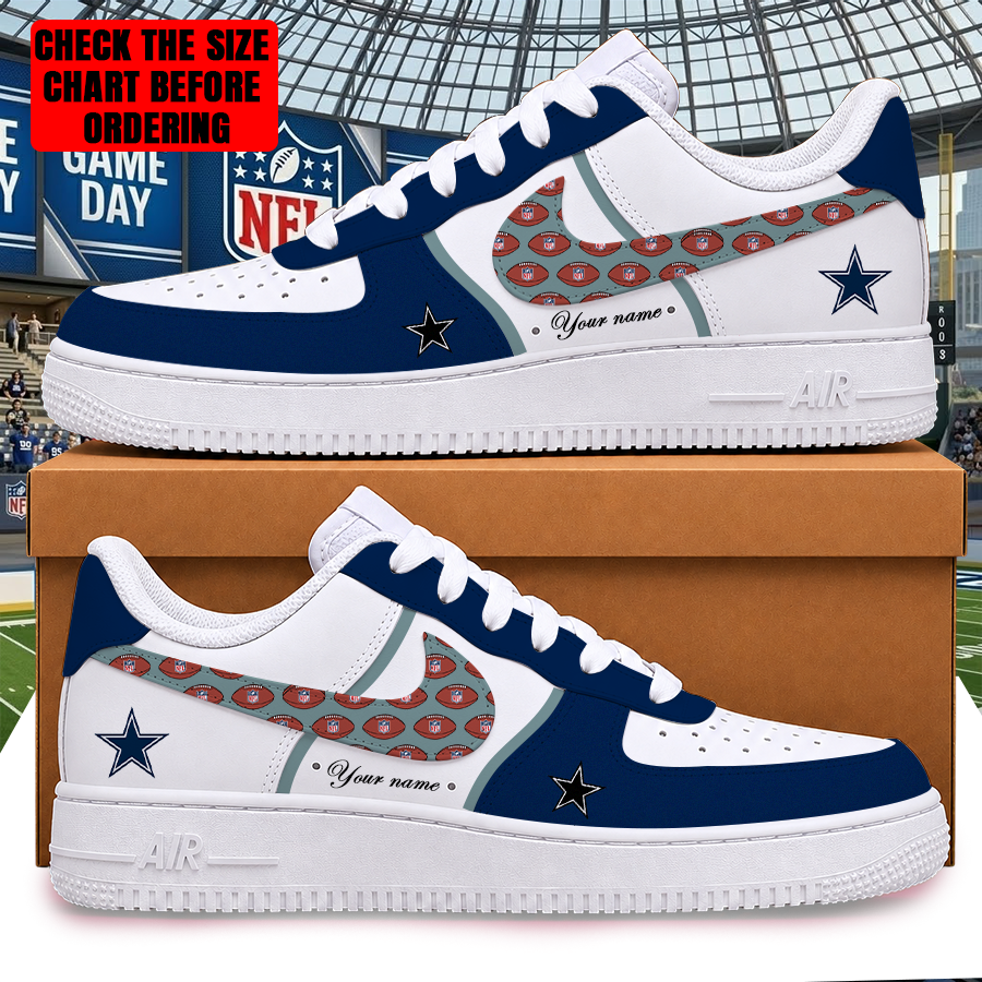 LIMITED EDITION - NEW CUSTOMIZED NFL21 DCB DALLAS COWBOYS AF1 SHOES