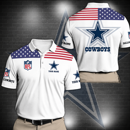 LIMITED EDITION - NEW CUSTOMIZED NFL21 DCB DALLAS COWBOYS POLO SHIRT