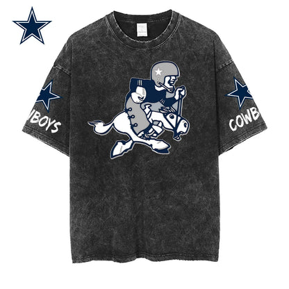 [SPECIAL OFFER] NEW CUSTOMIZED NFL21 DCB DALLAS COWBOYS MULTICOLOR WASHED TEE