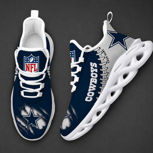 LIMITED EDITION - NEW CUSTOMIZED NFL21 DCB DALLAS COWBOYS UNISEX MAX SOUL SHOES
