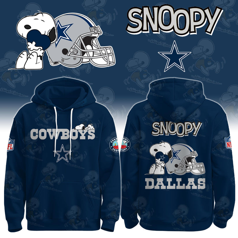 LIMITED EDITION - NEW CUSTOMIZED NFL21 DCB DALLAS COWBOYS & SNOOPY UNISEX T-SHIRT, POLO, HOODIE & JACKETS