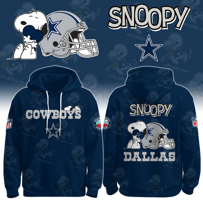 LIMITED EDITION - NEW CUSTOMIZED NFL21 DCB DALLAS COWBOYS & SNOOPY UNISEX T-SHIRT, POLO, HOODIE & JACKETS