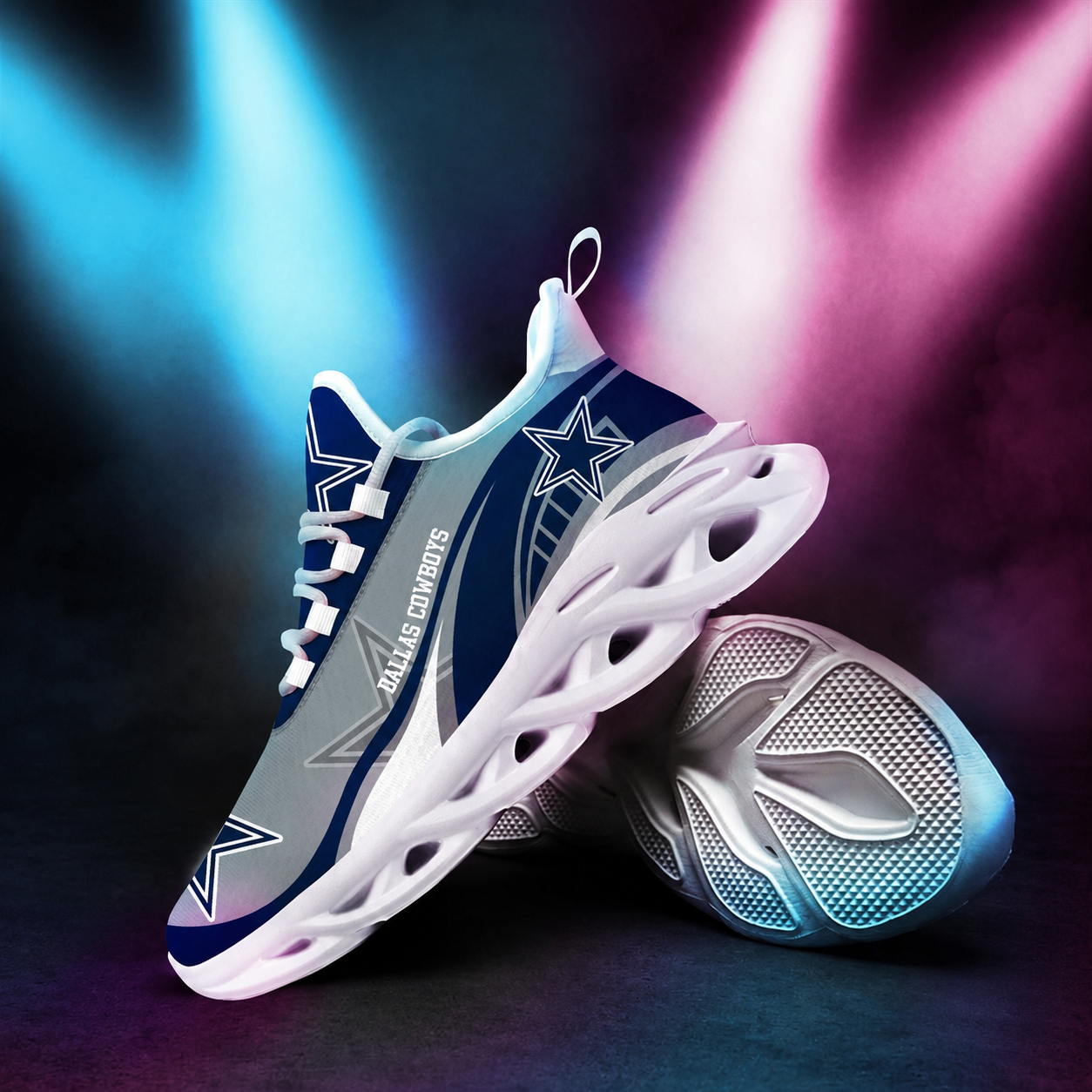 LIMITED EDITION - NEW CUSTOMIZED NFL21 DCB DALLAS COWBOYS UNISEX MAX SOUL SHOES