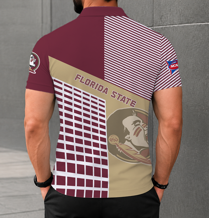 VIRAL EDITION - NEW CUSTOMIZED NCAA FBS21 FLS FLORIDA STATE SEMINOLES POLO SHIRT