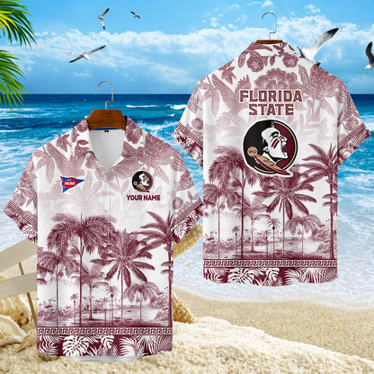 LIMITED EDITION - NEW CUSTOMIZED FBS21 FLS FLORIDA STATE SEMINOLES UNISEX HAWAIIAN SHIRT