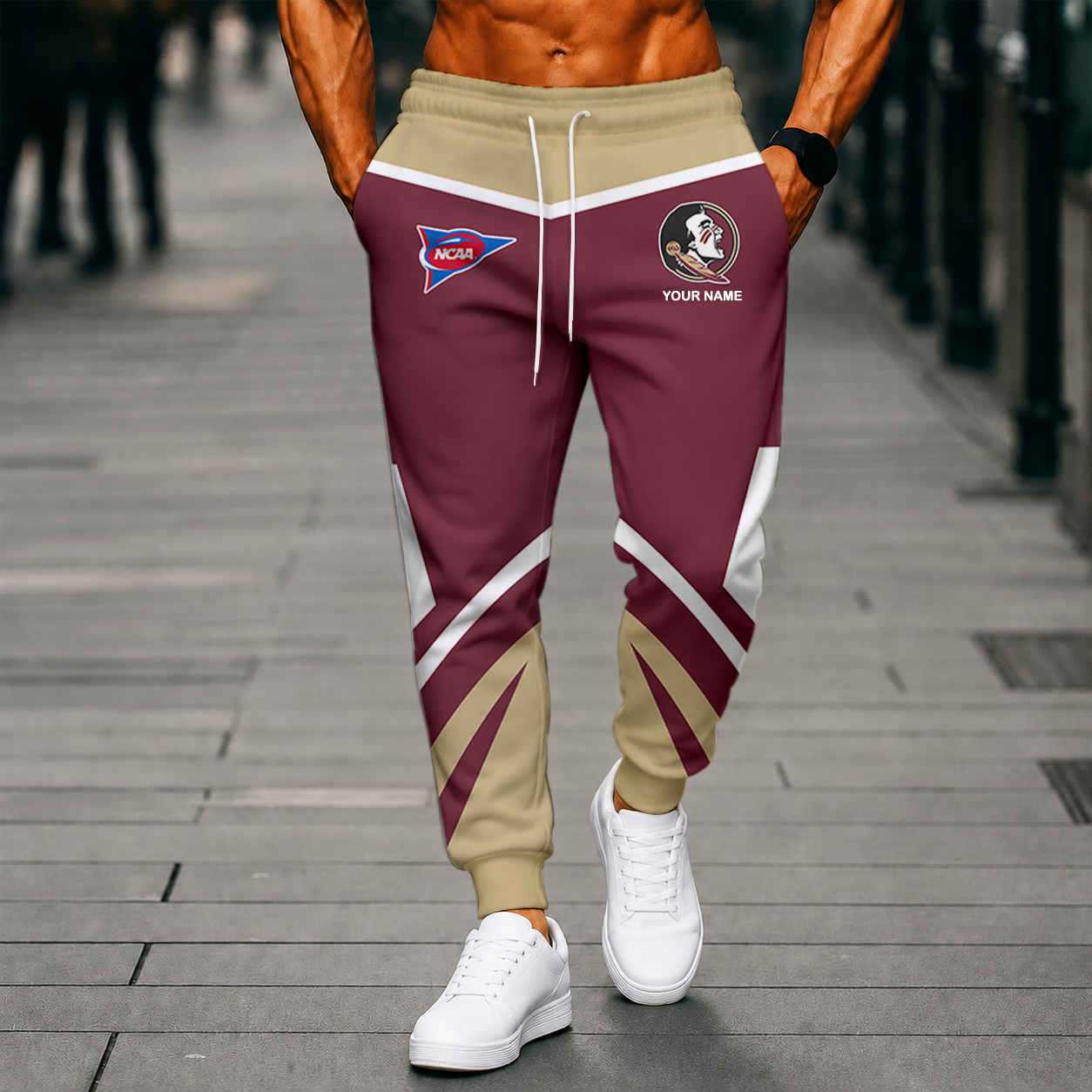 LIMITED EDITION - NEW CUSTOMIZED NCAA FBS21 FLS FLORIDA STATE SEMINOLES SWEATPANTS