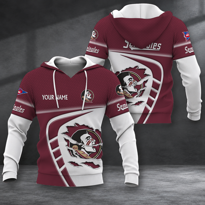 ELITE EDITION - NEW CUSTOMIZED NCAA FBS21 FLS FLORIDA STATE SEMINOLES HOODIE, ZIP HOODIE, T-SHIRT, POLO SHIRT, ZIP POLO SHIRT & SWEATSHIRT