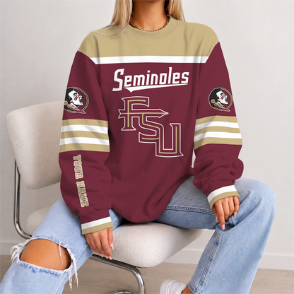 [FAN FAVORITE] NEW CUSTOMIZED NCAA FBS21 FLS FLORIDA STATE SEMINOLES UNISEX SWEATSHIRT