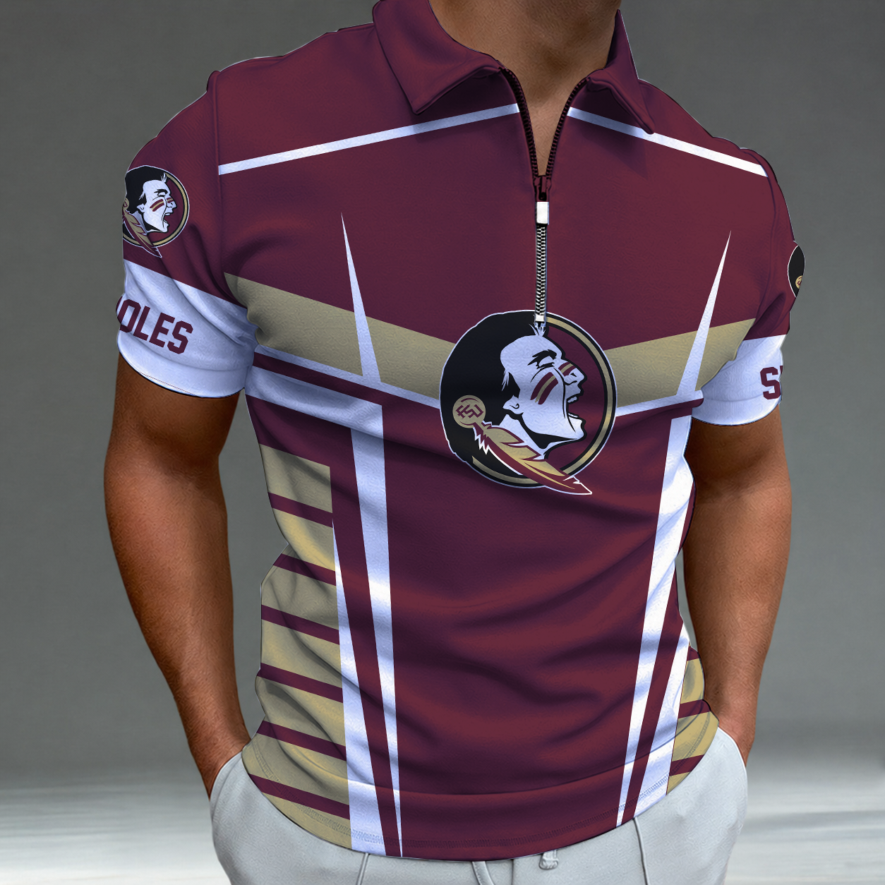 [FAN FAVORITE] NEW CUSTOMIZED NCAA FBS21 FLS FLORIDA STATE SEMINOLES POLO SHIRT