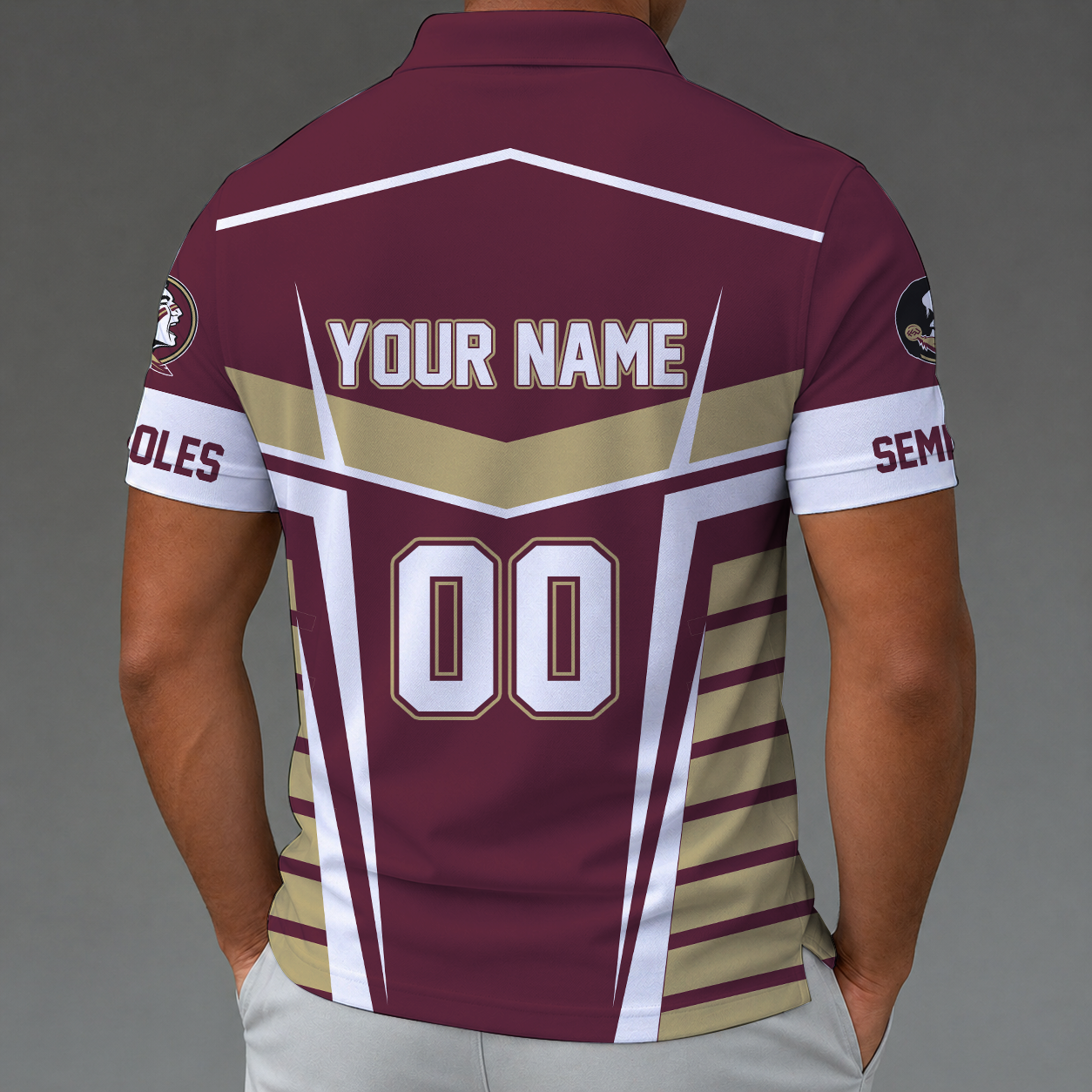 [FAN FAVORITE] NEW CUSTOMIZED NCAA FBS21 FLS FLORIDA STATE SEMINOLES POLO SHIRT