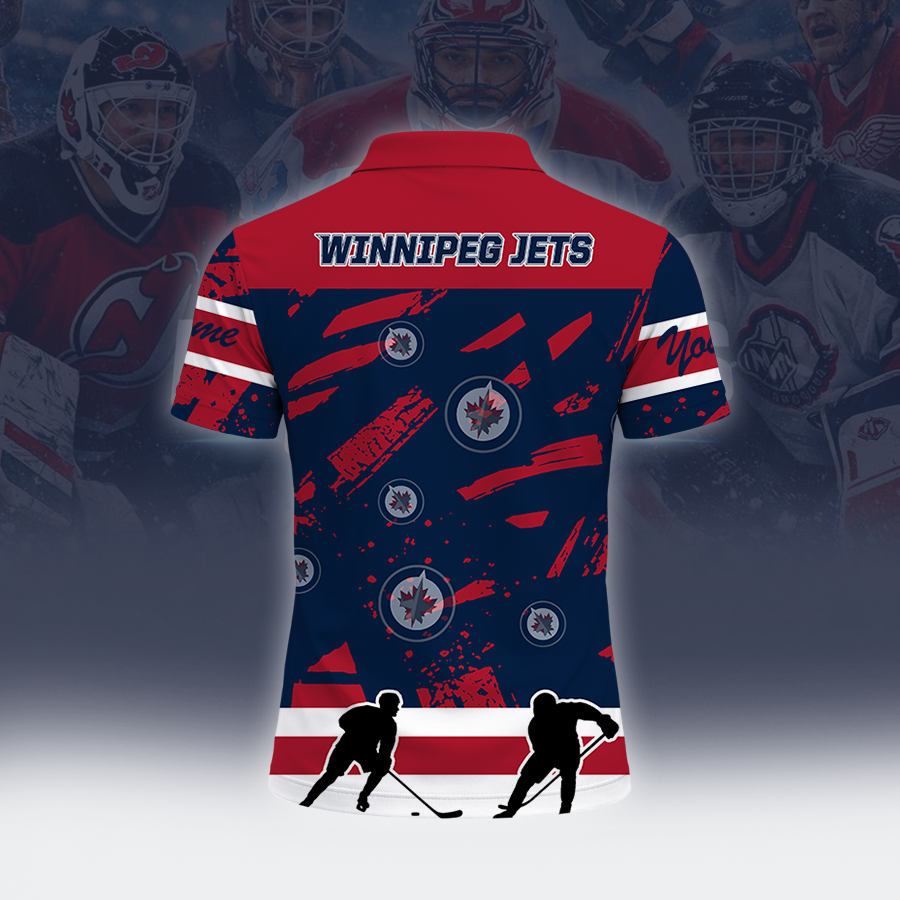 [SUPER SALE] NEW CUSTOMIZED NHL21 WPJ WINNIPEG JETS POLO SHIRT