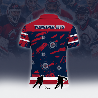 [SUPER SALE] NEW CUSTOMIZED NHL21 WPJ WINNIPEG JETS POLO SHIRT