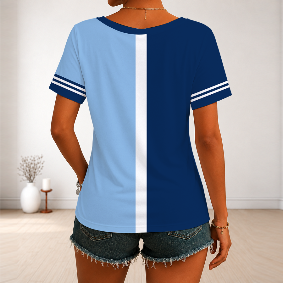 LIMITED EDITION - NEW CUSTOMIZED MLB21 TBR TAMPA BAY RAYS V-NECK FEMALE SHIRT