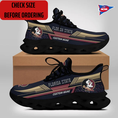 ELITE EDITION - NEW CUSTOMIZED NCAA FBS21 FLS FLORIDA STATE SEMINOLES CLUNKY SNEAKERS