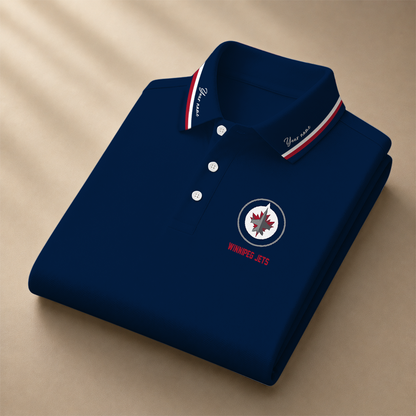 [SUPER SALE] NEW CUSTOMIZED NHL21 WPJ WINNIPEG JETS POLO SHIRT