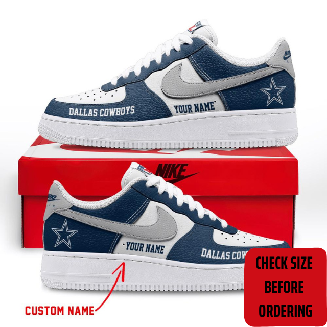 ELITE EDITION - NEW CUSTOMIZED NFL21 DCB DALLAS COWBOYS AF1 SHOES