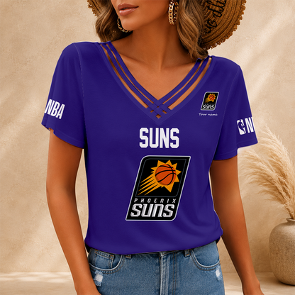 [HOT DEAL] NEW CUSTOMIZED NBA21 PSU PHOENIX SUNS V-NECK SHIRT