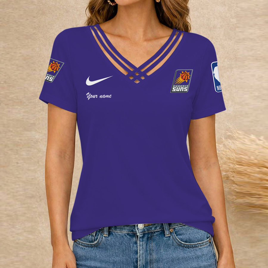 [HOT DEAL] NEW CUSTOMIZED NBA21 PSU PHOENIX SUNS V-NECK SHIRT