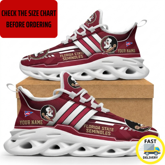ELITE EDITION - NEW CUSTOMIZED NCAA FBS21 FLS FLORIDA STATE SEMINOLES CLUNKY SNEAKERS