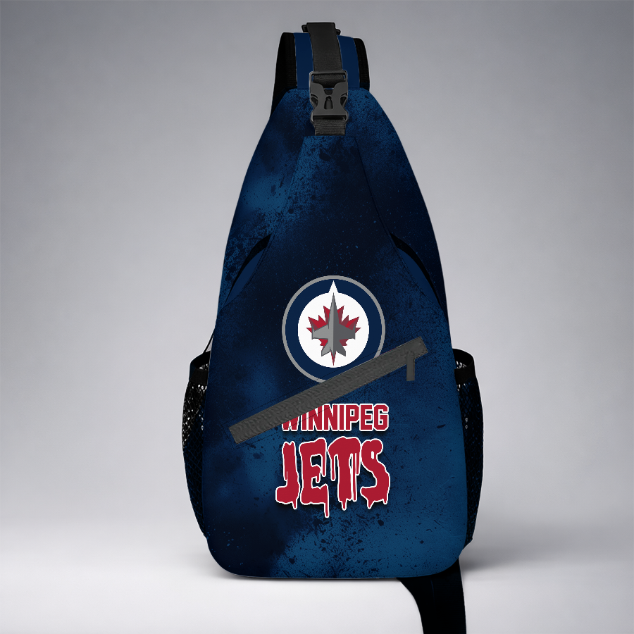 [SUPER SALE] NEW CUSTOMIZED NHL21 WPJ WINNIPEG JETS SLING BAG