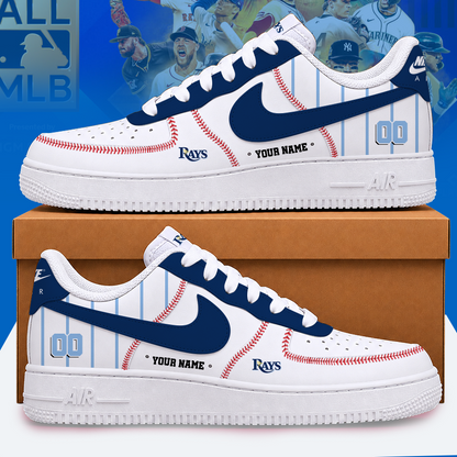 [FLASH SALE] NEW CUSTOMIZED MLB21 TBR TAMPA BAY RAYS AF1 SHOES