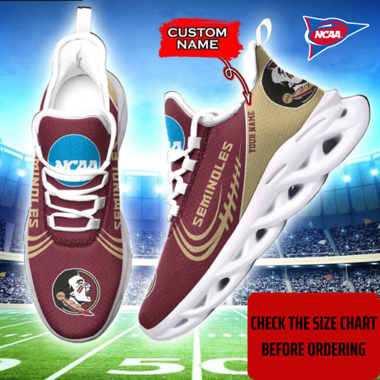 ELITE EDITION - NEW CUSTOMIZED NCAA FBS21 FLS FLORIDA STATE SEMINOLES CLUNKY SNEAKERS