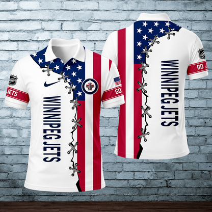 LIMITED EDITION - NEW CUSTOMIZED NHL21 WPJ WINNIPEG JETS POLO SHIRT