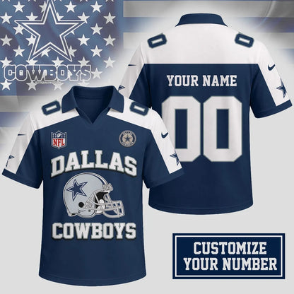 ELITE EDITION - NEW CUSTOMIZED NFL21 DCB DALLAS COWBOYS POLO SHIRT
