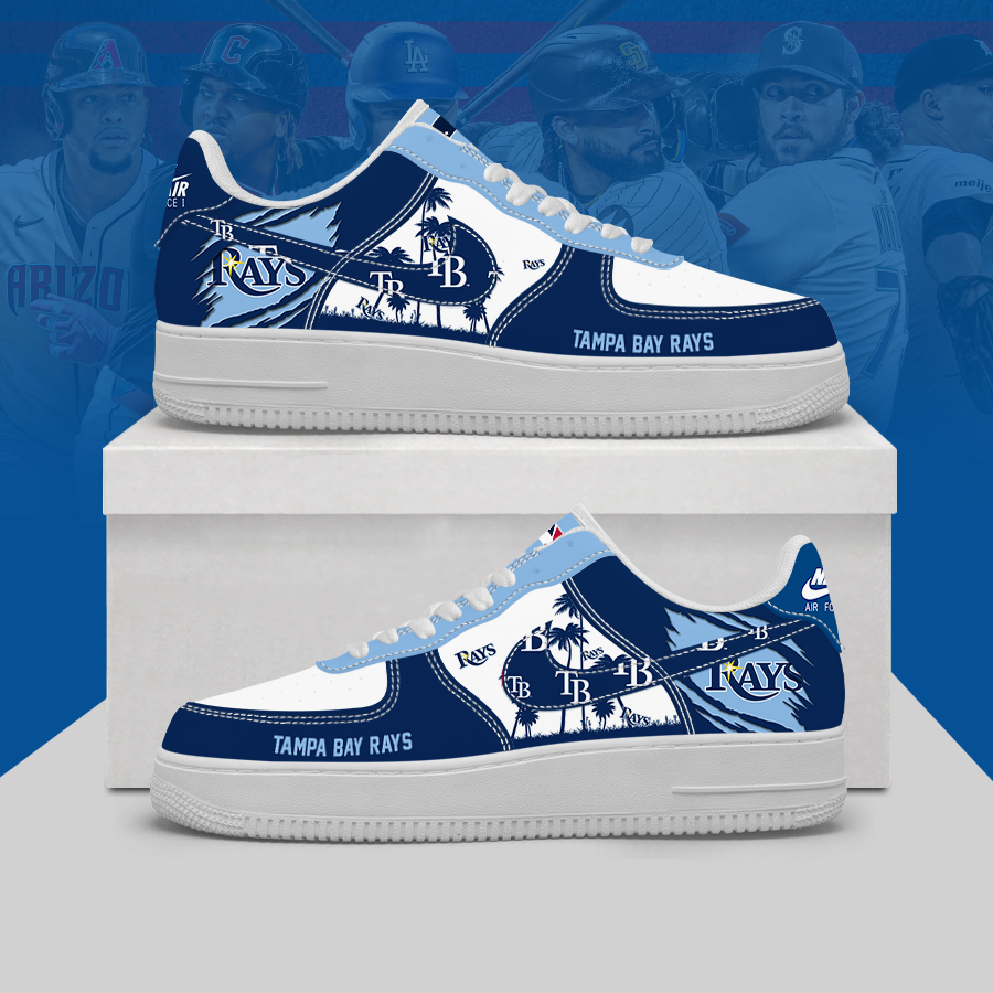 [FLASH SALE] NEW CUSTOMIZED MLB21 TBR TAMPA BAY RAYS AF1 SHOES