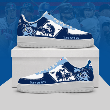 [FLASH SALE] NEW CUSTOMIZED MLB21 TBR TAMPA BAY RAYS AF1 SHOES