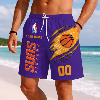 LIMITED EDITION - NEW CUSTOMIZED NBA21 PSU PHOENIX SUNS SHORT PANTS