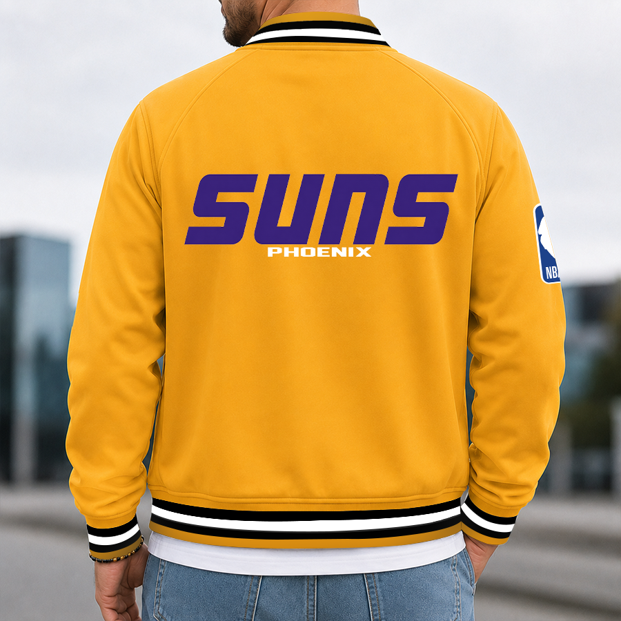 [HOT DEAL] NEW CUSTOMIZED NBA21 PSU PHOENIX SUNS MULTICOLOR MEN'S CASUAL JACKET